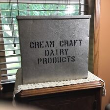 Refrigerador de caixa de leite vintage antigo Macklemore Mfg Co. Owatonna MN creme artesanato, usado comprar usado  Enviando para Brazil
