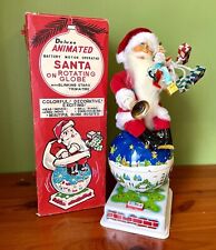 Used, Vintage 1950’s Tin Christmas Santa on the World Globe With Box  Toy for sale  Shipping to South Africa