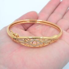 Brazalete de corazón de topacio místico transparente relleno de oro amarillo de 18 quilates para mujer segunda mano  Embacar hacia Argentina