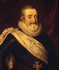 Large Oil painting male portrait King Henry IV of France no framed canvas, used for sale  Shipping to Canada