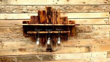 Handmade Wooden Wine Rack Rustic Wine Shelf Wine Glass Rack Homemade  for sale  Shipping to South Africa