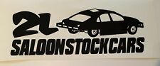 2L SALOON STOCK CAR racing oval vinyl sticker logo black 200 x 80mm 8x3" for sale  LITTLEBOROUGH
