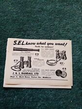 Ephemera 1950s advert for sale  LEICESTER