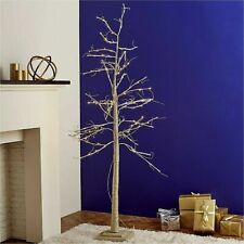 NEW ALISON CORK PRE-LIT GLITTER TWIG BRANCH CHAMPAGNE GOLD INDOOR TREE 6ft for sale  MANCHESTER