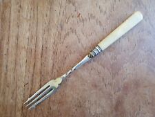 ANTIQUE SILVER PLATED PICKLE FORK  WITH BONE HANDLE for sale  Shipping to South Africa