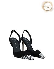 RRP€935 GIUSEPPE ZANOTTI Leather Slingback Shoes US7 UK4 EU37 Made in Italy for sale  Shipping to South Africa