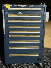 STANLEY VIDMAR BLUE 9 DRAWER TOOL CABINET BOX MODULAR PARTS STORAGE INDUSTRIAL, used for sale  Cibolo