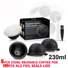 6 cápsula de Café Recarregáveis vertuo Pod 230ml & 140 Tampas Para Nespresso vertuonext comprar usado  Enviando para Brazil