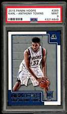 Tarjeta de novato Karl Anthony Towns 2015-16 aros Panini #289 PSA 9 segunda mano  Embacar hacia Argentina