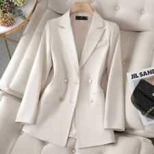 Blazer casual feminino terno peito duplo jaqueta terno moda jaqueta feminina tops, usado comprar usado  Enviando para Brazil