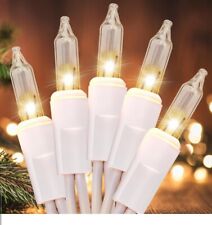 Luces de Navidad 100 unidades mini luces transparentes cable blanco certificado UL conectable, usado segunda mano  Embacar hacia Argentina
