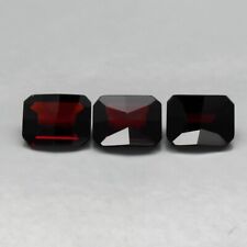 3p Lot 4.97ct t.w VS Octagon Natural Deep Orangish Red Almandine Garnet Gemstone, used for sale  Shipping to South Africa