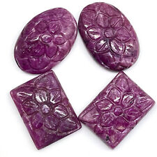 4pcs Natural Ruby Unheated Rare Ruler Carved Exclusive for sale  Shipping to South Africa