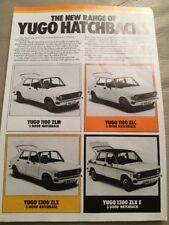 Yugo cars brochure for sale  COLCHESTER