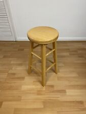 Amazing Retro Wooden Round Revolving Swivel Bar Stool Kitchen Stool Artist Stool for sale  Shipping to South Africa