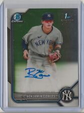 Used, BENJAMIN COWLES 2022 Bowman Chrome Auto Autograph Yankees for sale  Shipping to South Africa