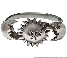 Pulseira articulada Sergio Bustamante prata fina sol lua crescente eclipse com bolsa comprar usado  Enviando para Brazil