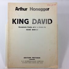 Libro de música partituras vocales Schirmer King David salmo sinfónico Arthur Honegger 1952, usado segunda mano  Embacar hacia Argentina