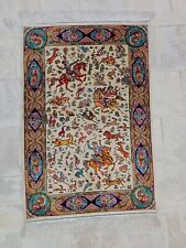 Gorgeous Machine Made Pictorial Full Silk High Quality Rug 3'10"×2'7" for sale  Shipping to South Africa