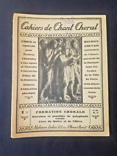 Cahiers chant choral d'occasion  Besançon