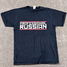 Usado, Camisa rusa para hombre M negra gráfica profesional algodón fruto del telar divertida segunda mano  Embacar hacia Argentina