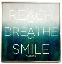 Placa para decoração de parede azul Reach Breathe Smile Home Decor comprar usado  Enviando para Brazil