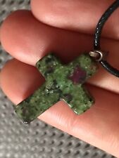 Ruby zooisite cross for sale  LONDON