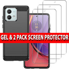 Used, Case For Motorola Moto G04 G14 G23 G73 Shockproof Carbon Cover  Screen Protector for sale  Shipping to South Africa