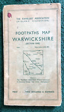 Warwickshire footpaths map for sale  MOLD