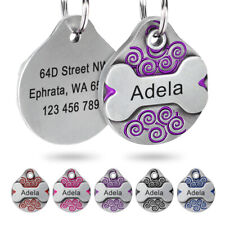 Engraved Dog Tags Personalised Customised Pet Cat Name ID Tag Stainless Steel for sale  Shipping to South Africa