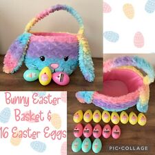 Bunny Easter Basket & 16 Easter Eggs for sale  Shipping to South Africa