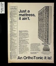 Used, 1969 OrthoTonic Restonic Mattress Vintage Print Ad 015957 for sale  Shipping to South Africa