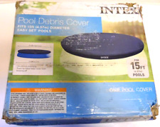 Conjunto fácil de cubierta de escombros redonda para piscina Intex sobre el suelo 15 ft segunda mano  Embacar hacia Argentina