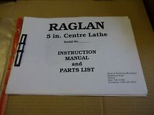 Raglan lathe instruction for sale  UK