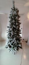 7foot Snow Flocked Slim Christmas Tree for sale  MANCHESTER