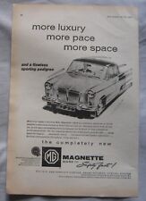1959 MG Magnette Mk III Original advert No.1 for sale  DARWEN