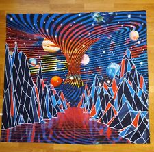 Galaxy Geometric Black Light Tapestry 57"x51" Wall Hanging Fabric Polyester for sale  Shipping to South Africa