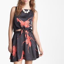 viva vena Rock Lobster Crop Top Size 4 Sleeveless Tie Front for sale  Shipping to South Africa
