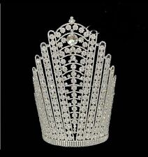 Tiara coroa de cristal strass grande 14 polegadas concurso de beleza drag queen comprar usado  Enviando para Brazil