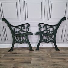 Reclaimed Vintage Decorative Heavy Cast Iron Metal Garden Bench Seat Ends BE42 for sale  Shipping to South Africa