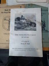 O Valor Terapêutico da Música por Manly P. Hall 1ª Edição 1955, usado comprar usado  Enviando para Brazil