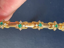 gold emerald bracelet for sale  GLASGOW