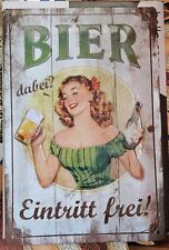 Blechschild bier dabei gebraucht kaufen  Remseck am Neckar