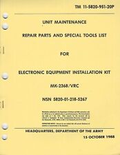 Livro histórico para kit de instalação de equipamentos eletrônicos, MK-2368/VRC, peças comprar usado  Enviando para Brazil