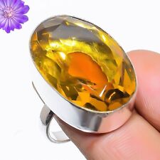 Used, Yellow Citrine Gemstone 925 Sterling Silver Handmade Ring Jewelry All Size for sale  Shipping to South Africa