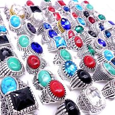 Lote por atacado 20 peças anéis mistos de joias da moda de pedra para homens mulheres presentes festa, usado comprar usado  Enviando para Brazil