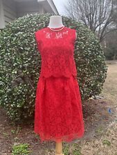 Vtg red scalloped for sale  Columbia