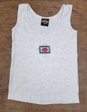 Used, Vintage 90s Womens Harley Davidson Tank Top Embroidered Rose SMALL Gray for sale  Shipping to South Africa