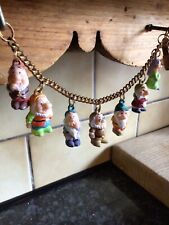 Vintage Disney Snow Whites Seven Dwarfs 1980s Charm Bracelet for sale  Shipping to South Africa