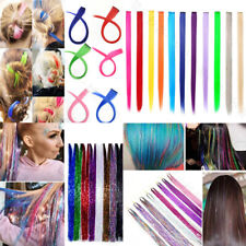 Multicolor arco iris clip IN Highlight mechones sólido largo extensión de cabello U☀ segunda mano  Embacar hacia Argentina